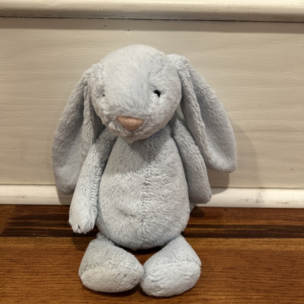 Jellycat Baby London Bashful Rabbit Blue Retired Rare 11"
